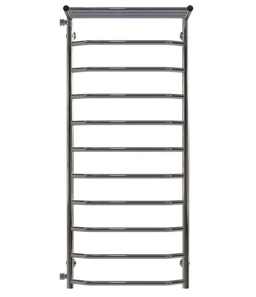 Полотенцесушитель водяной Deffi Трапеция с полкой П11 500х1200 боковое левое подключение хром C.TP.120.50.11.C.B