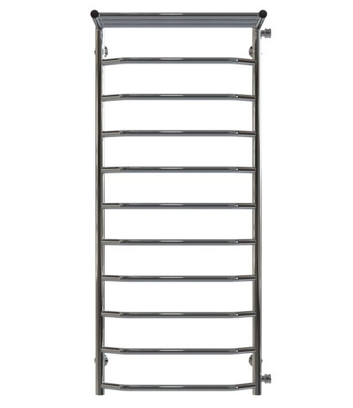 Полотенцесушитель водяной Deffi Трапеция с полкой П11 500х1200 боковое правое подключение хром C.TP.120.50.11.C.C