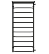 Сушка для рушників водяна Deffi Трапеція з полицею П11 500х1200 бічне праве підключення чорний C.TP.120.50.11.B.C