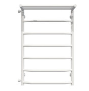 Полотенцесушитель водяной Deffi Трапеция с полкой П7 500х800 боковое левое подключение белый C.TP.80.50.7.W.B