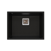 Мойка для кухни Sink Quality Argon 1KBO 60 55x42x22,5 с переливом наногранит черный с золотом ARG.L.1KBO.60