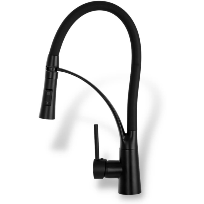 Смеситель для кухни Sink Quality Style однорычажный с гибким изливом черный BNO-bk