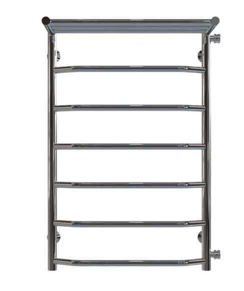 Полотенцесушитель водяной Deffi Трапеция с полкой П7 500х800 боковое правое подключение хром C.TP.80.50.7.C.C