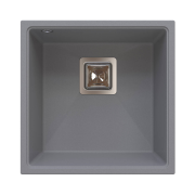 Мойка для кухни Sink Quality Argon 1KBO 50 42x42x22,5 с переливом наногранит серый ARG.D.1KBO.50