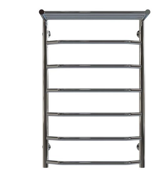 Полотенцесушитель водяной Deffi Трапеция с полкой П7 500х800 нижнее подключение хром C.TP.80.50.7.C.A