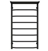 Полотенцесушитель водяной Deffi Трапеция с полкой П8 500х900 нижнее подключение черный C.TP.90.50.8.B.A