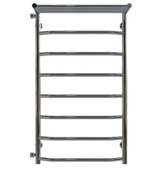 Сушка для рушників водяна Deffi Трапеція з полицею П8 500х900 бічне ліве підключення хром C.TP.90.50.8.C.B