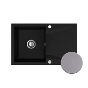 Мойка для кухни Sink Quality Obsidian 1KDO 79x50x20,5 с переливом наногранит серый OBS.D.1KDO.X
