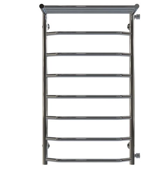 Сушка для рушників водяна Deffi Трапеція з полицею П8 500х900 бічне праве підключення хром C.TP.90.50.8.C.C