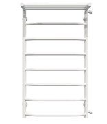 Полотенцесушитель водяной Deffi Трапеция с полкой П8 500х900 боковое правое подключение белый C.TP.90.50.8.W.C