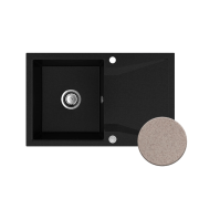 Мойка для кухни Sink Quality Obsidian 1KDO 79x50x20,5 с переливом наногранит бежевый OBS.P.1KDO.X