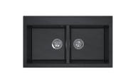 Мойка для кухни Sink Quality SINK 2K80 86X50X21,5 см с переливом наногранит парча SINK.B.2K80.X