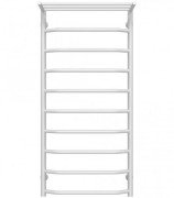 Полотенцесушитель водяной Deffi Трапеция с полкой П10 500х1100 нижнее подключение белый C.TP.110.50.10.W.A