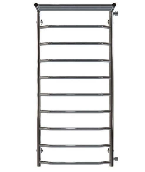 Сушка для рушників водяна Deffi Трапеція з полицею П10 500х1100 бічне праве підключення хром C.TP.110.50.10.C.C