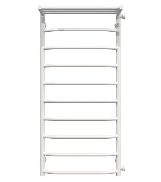 Сушка для рушників водяна Deffi Трапеція з полицею П10 500х1100 бічне праве підключення білий C.TP.110.50.10.W.C