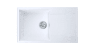 Мийка для кухні Sink Quality SINK 1KDOL 78X46X21,5 см з переливом нанограніт білий SINK.W.1KDOL.X