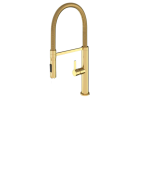 Смеситель для кухни Sink Quality Mega однорычажный с гибким изливом золотой BFL-GD