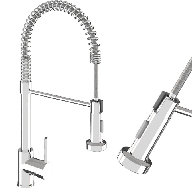 Змішувач для кухні Sink Quality Solid одноважільний з гнучким виливом хром BSL-ch