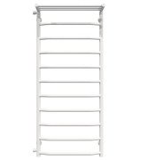 Полотенцесушитель водяной Deffi Трапеция с полкой П11 500х1200 боковое левое подключение белый C.TP.120.50.11.W.B