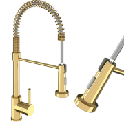 Смеситель для кухни Sink Quality Solid однорычажный с гибким изливом золотой BSL-gd