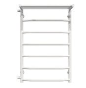 Полотенцесушитель водяной Deffi Трапеция с полкой П7 500х800 боковое левое подключение белый C.TP.80.50.7.W.B