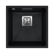 Мойка для кухни Sink Quality Argon 1KBO 50 42x42x22,5 с переливом наногранит черный ARG.C.1KBO.50