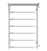 Полотенцесушитель водяной Deffi Трапеция с полкой П7 500х800 боковое правое подключение белый C.TP.80.50.7.W.C