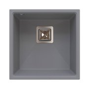 Мойка для кухни Sink Quality Argon 1KBO 50 42x42x22,5 с переливом наногранит серый ARG.D.1KBO.50