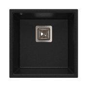 Мийка для кухні Sink Quality Argon 1KBO 50 42x42x22,5 з переливом нанограніт графіт ARG.G.1KBO.50