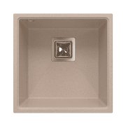 Мойка для кухни Sink Quality Argon 1KBO 50 42x42x22,5 с переливом наногранит бежевый ARG.P.1KBO.50