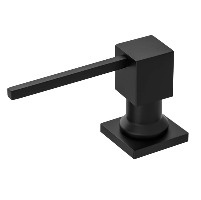Дозатор для рідкого мила Sink Quality Quatro латунь/пластик чорний DOK-bk