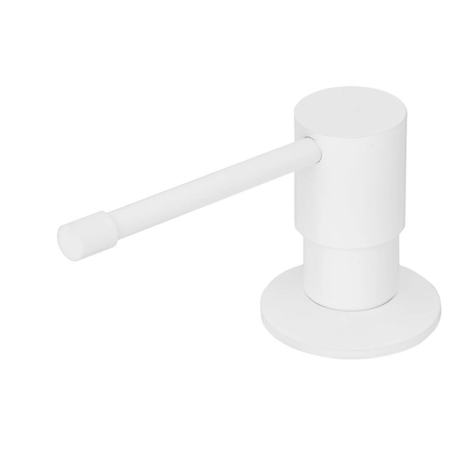 Дозатор для рідкого мила Sink Quality Top латунь/пластик білий DOZL-wh