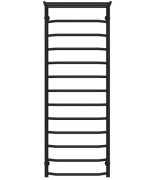 Полотенцесушитель водяной Deffi Трапеция с полкой П13 500х1400 нижнее подключение черный C.TP.140.50.13.B.A