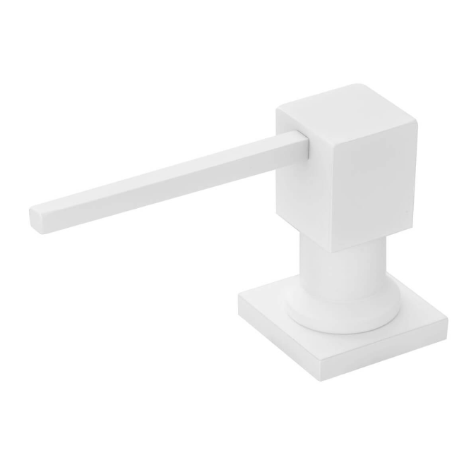 Дозатор для жидкого мыла Sink Quality Quatro латунь/пластик белый DOK-wh