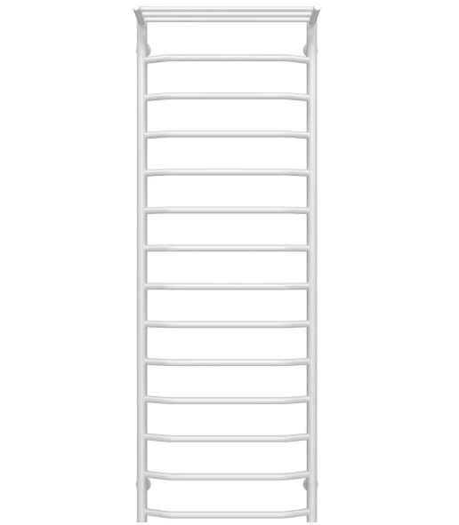 Полотенцесушитель водяной Deffi Трапеция с полкой П14 500х1500 боковое левое подключение белый C.TP.150.50.14.W.B