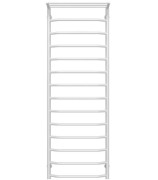 Полотенцесушитель водяной Deffi Трапеция с полкой П14 500х1500 боковое правое подключение белый C.TP.150.50.14.W.C