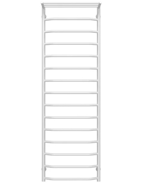 Полотенцесушитель водяной Deffi Трапеция с полкой П15 500х1600 боковое правое подключение белый C.TP.160.50.15.W.C