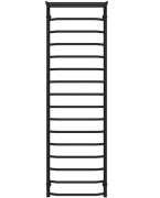 Полотенцесушитель водяной Deffi Трапеция с полкой П16 500х1700 боковое правое подключение черный C.TP.170.50.16.B.C