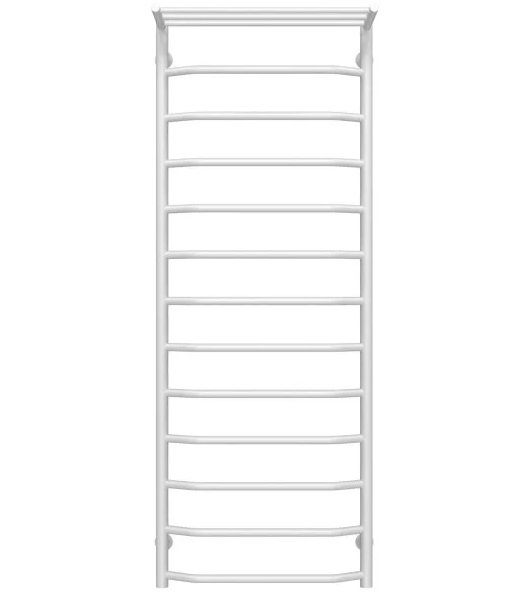 Полотенцесушитель водяной Deffi Трапеция с полкой П13 500х1400 боковое левое подключение белый C.TP.140.50.13.W.B