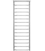 Полотенцесушитель водяной Deffi Трапеция с полкой П15 500х1600 боковое левое подключение хром C.TP.160.50.15.C.B