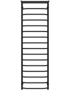Полотенцесушитель водяной Deffi Трапеция с полкой П16 500х1700 боковое правое подключение черный C.TP.170.50.16.B.C