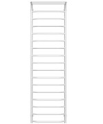 Полотенцесушитель водяной Deffi Трапеция с полкой П17 500х1800 боковое левое подключение белый C.TP.180.50.17.W.B