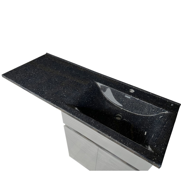 Раковина для ванної Insana Leana R 125х48х13 чаша праворуч штучний камінь базальт А0054533