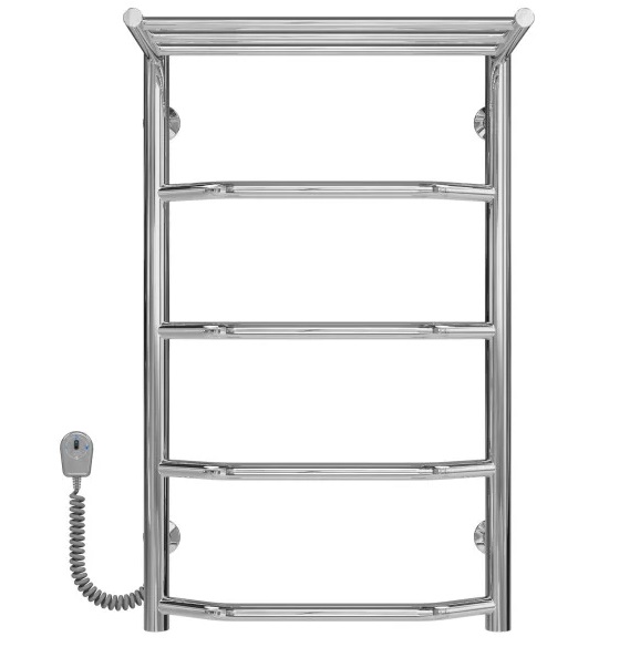 Электрический полотенцесушитель Deffi Трапеция с полкой П5 400х700 левое подключение хром C.TP.70.40.5.E.C.L.5