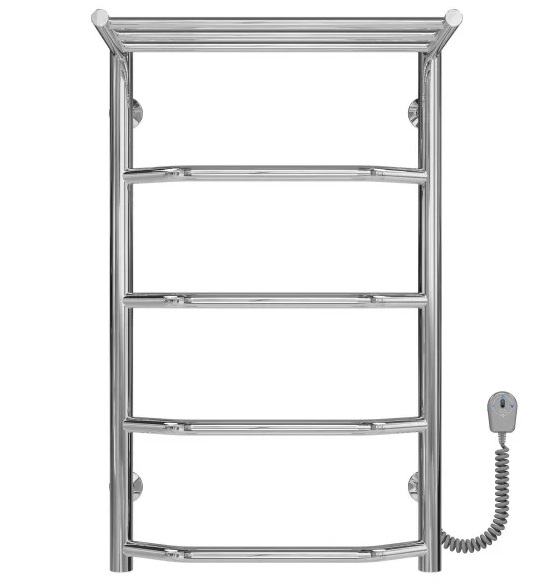 Електрична сушарка для рушників Deffi Трапеція з полицею П5 400х700 праве підключення хром C.TP.70.40.5.E.C.R.5