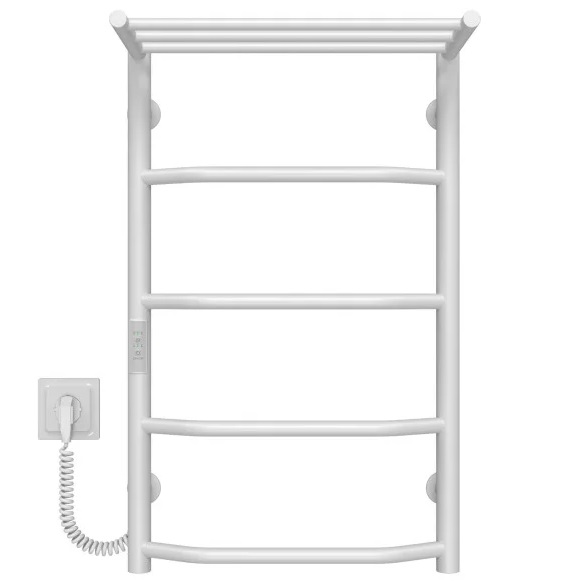 Электрический полотенцесушитель Deffi Трапеция с полкой П5 400х700 левое подключение WD03 белый C.TP.70.40.5.E.W.L.3