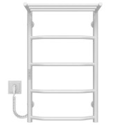 Электрический полотенцесушитель Deffi Трапеция с полкой П5 400х700 левое подключение WD03 белый C.TP.70.40.5.E.W.L.3