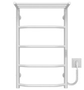Электрический полотенцесушитель Deffi Трапеция с полкой П5 400х700 правое подключение WD03 белый C.TP.70.40.5.E.W.R.3