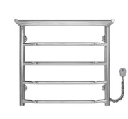 Електрична сушарка для рушників Deffi Трапеція з полицею П5 500х500 праве підключення хром C.TP.50.50.5.E.C.R.5