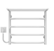 Электрический полотенцесушитель Deffi Трапеция с полкой П5 500х500 левое подключение WD03 белый C.TP.50.50.5.E.W.L.3